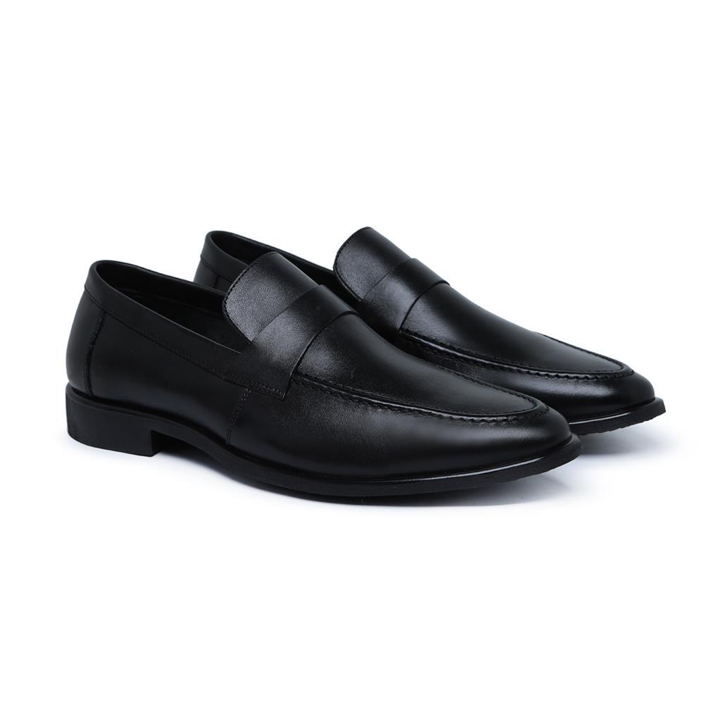 Sapato Masculino Social Couro Loafer Calce Fácil Moderno  Preto 38