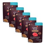 Kit 5 Ração Úmida Gran Plus Gourmet Gatos Adultos Atum Sachê 85g