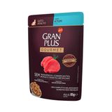 Kit 10 Ração Úmida Gran Plus Gourmet Gatos Adultos Atum Sachê 85g