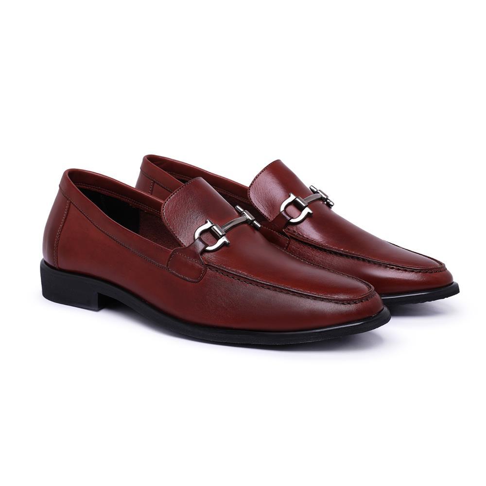 Sapato Masculino Social Couro Loafer Calce Fácil Estilo  Marrom 44