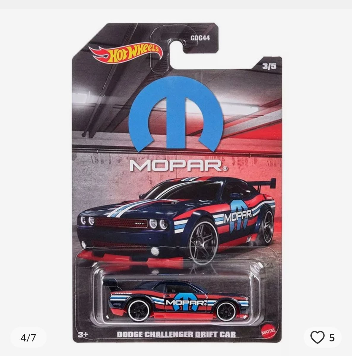 Miniatura Hot Wheels Mopar Dodge Challenger Drif Car 1/64