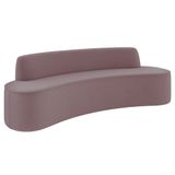 Sofá 5 Lugares Para Sala De Estar Living 300cm Koane D06 Veludo Rosa - Mpozenato