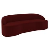 Sofá 3 Lugares Para Sala De Estar Living 210cm Theo D06 Veludo Bordô - Mpozenato