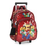 Mochila De Carrinho Super Mario Bros Vinho