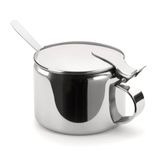 Açucareiro Inox Pote Para Açucar 250g Com Colher Aço Inoxidavel Mesa Chá Café Casa Cozinha Mesa Servir