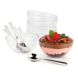 Conjunto Kit Servir Sobremesa Vision 12 Peças Bowl Colheres Mesa Cozinha Casa Festa Bolo Torta