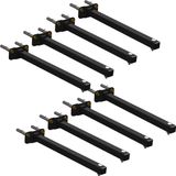 08 Suportes Refletor Base Reta Braço 30 Cm 8 Cjts - Preto