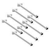 08 Suportes Refletor Fachada Banner Braço 20cm  08 Cj - Branco