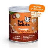 Ração Úmida Para Gatos Adultos Pet Delícia Sabor Frango Com Mamão 320g