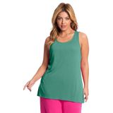 Regata Feminina Plus Size Visco Tricot Secret Glam Verde Plus G4