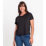 Blusa Feminina Malha Delicate Básica Rovitex Preto P