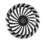 Calota Sportiva Modelo Twister Aro 14 Polegadas Black/chrome Parafuso
