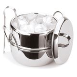 Balde De Gelo Térmico Inox Com Pinça Tampa 1 Litros Drinks Bar Bebidas Baldinho Festa Cooler Servir