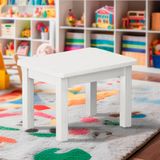 Mesinha Infantil Madeira Maciça 88x67 Branco Sion Shop Jm