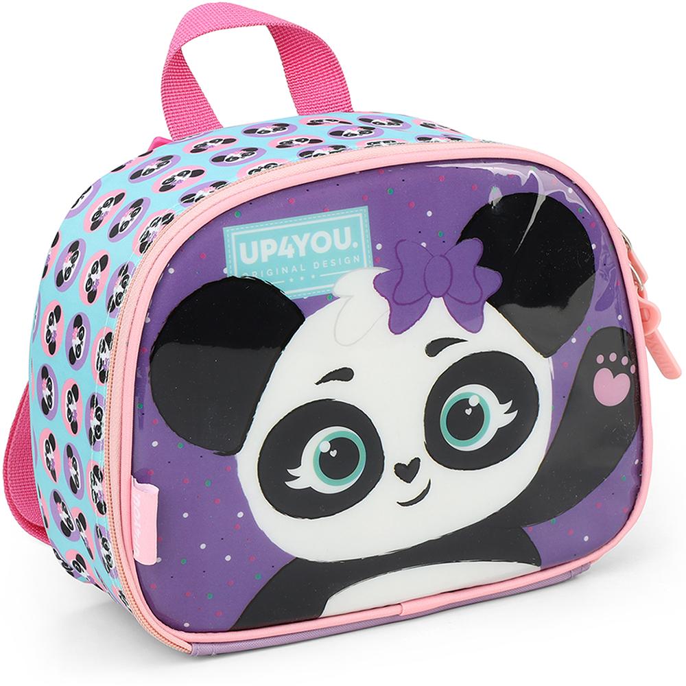 Lancheira Escolar Luxcel Up4you Panda Lilás