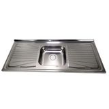 Pia De Cozinha Inox Cuba Central 120x52cm - Fabpia01040101 - Fabrinox