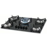 Cooktop À Gás Fischer 5 Bocas 1 Tripla Chama Preto 1743-5733 Bivolt