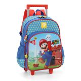 Mochila De Carrinho Super Mario Bros Azul