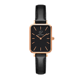 Relógio Feminino Quadrado Minimalista Elegante Casual Piermont Black Rosé