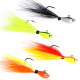 Kit Iscas Artificiais Pesca Fundo Streamer Jig Marine Sports 15g 20g 4un