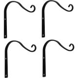 Ganchos P/plantas Parede Conj. 4 Decorativos Ferro P/ Hangers Luzes Pendurar Roupas Aves &amp; Decoração Rústica - Tamanho Pequeno