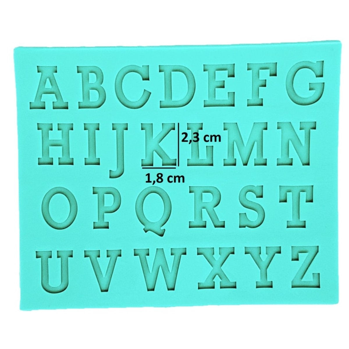 Molde silicone para pasta americana alfabeto letra maiúsculo Carrefour