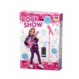 Novo Microfone Com Pedestal E Guitarra Infantil Rock Show