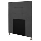 Cabeceira Cama Box Solteiro 90cm Safira Suede I02 Cinza - Mpozenato