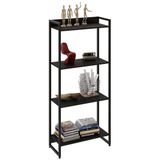 Estante Livreiro Dynamica Industrial 60cm 4 Prateleiras C08 Preto Ônix - Mpozenato