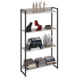 Estante Livreiro Dynamica Industrial 80cm 4 Prateleiras C08 Snow - Mpozenato