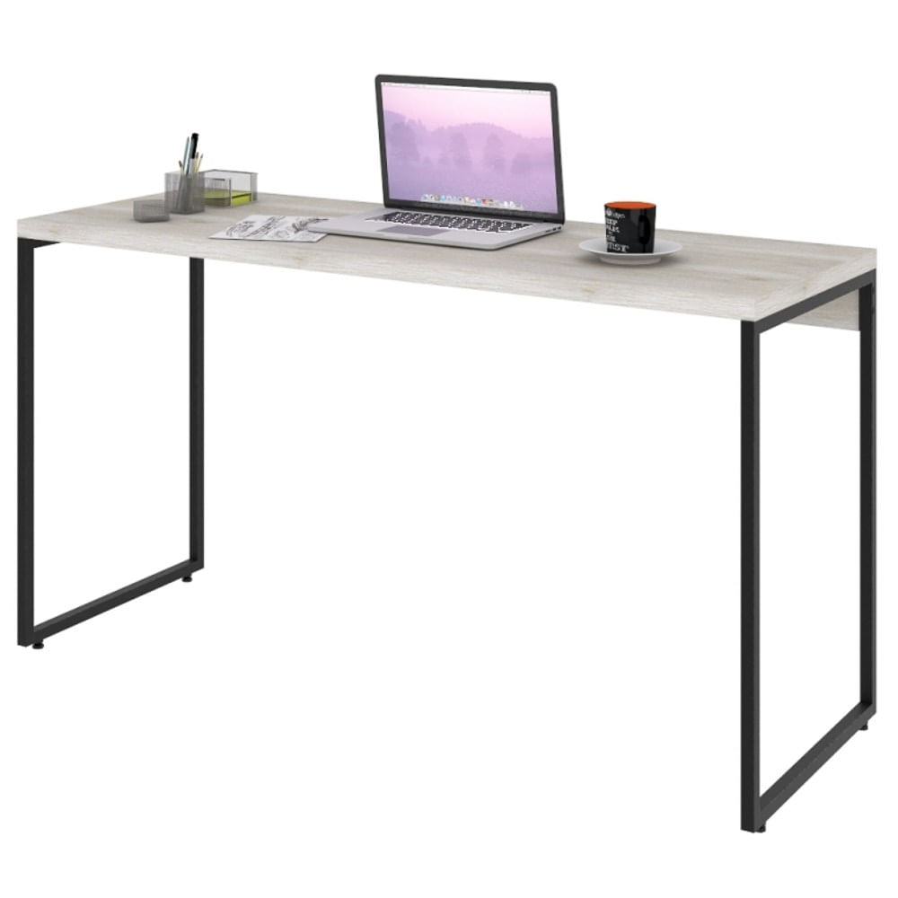 Mesa De Escritório Escrivaninha 135cm Dynamica Industrial C08 Snow - Mpozenato