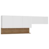 Armário De Cozinha 120cm Com Aéreo 70cm Lina K02 Supremo/freijó - Mpozenato