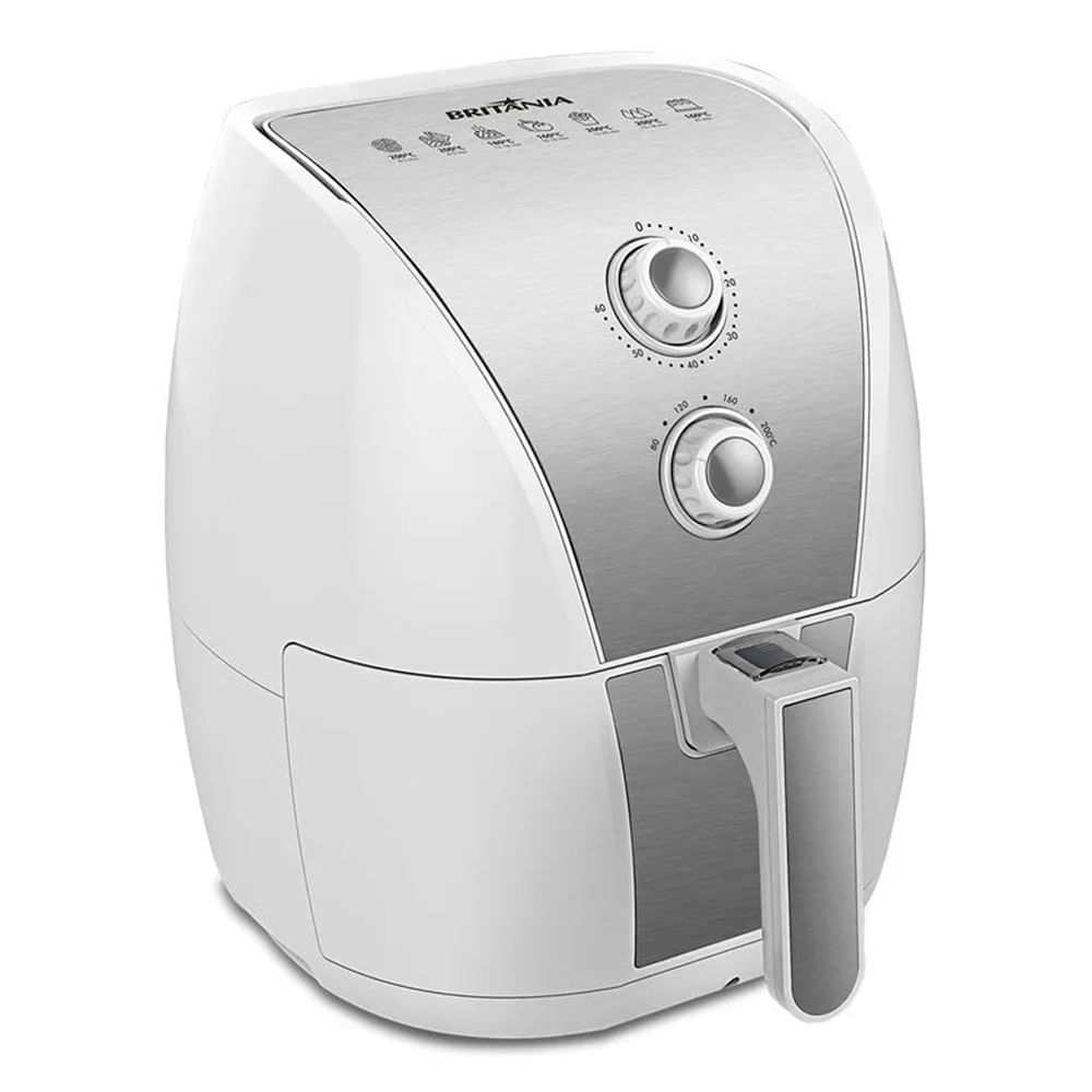 Fritadeira Elétrica Britânia Air Fryer Flow 5l Bfr40bi Branca 220v