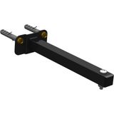 Suporte Refletor Base Reta Braço 20 Cm - Preto