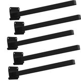 05 Suportes Refletor Base Inclinada Braço 20 Cm 05 Cj - Preto