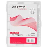 Tips Gel Vertix Square Com 240 Unidades