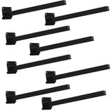 08 Suportes Refletor Base Inclinada Braço 40 Cm 08 Cj - Preto
