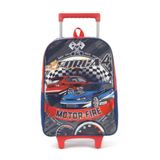 Mochila De Carrinho Azul Com Detalhes Em Vermelho Forca 4
