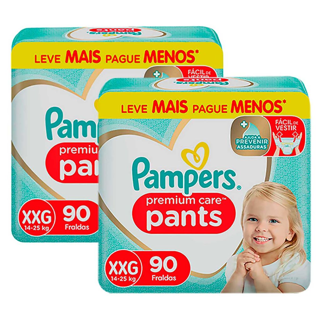 Fralda Pampers Pants Premium Care Jumbo Xg 96 Unidades - PanVel Farmácias