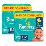 Fralda Descartável Infantil Pampers Confort Sec Jumbo XXG 224 Unidades