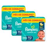 Fralda Descartável Infantil Pampers Confort Sec Jumbo XXG 336 Unidades