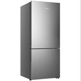 Geladeira Hisense Botton Rb-52w Frost Free Com Tecnologia Inverter, Portas Reversíveis E Painel Touch 397 L - Inox Look