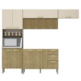 Armário De Cozinha 5 Peças Urban04 Balcão Sem Tampo 120cm K02 Freijó/vanilla - Mpozenato