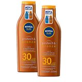 Kit 2 Protetor Solar Nivea Sun Protect &amp; Bronze Fps 30 Loção 200ml