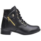 Bota Coturno Feminino Cano Curto Conforto Dona Beja 201 - Preto - 35