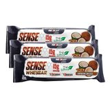 Barra De Proteína Sense Whey Bar Absolut Nutrition Amendoim Com Coco 45g | Kit Com Três Unidades