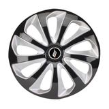 Calota Sportiva Modelo Velox Aro 15 Polegadas Black/silver Parafuso