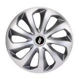 Calota Sportiva Modelo Velox Aro 15 Polegadas Silver/graphite Parafuso