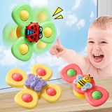 Ventosa Cup Spinner Brinquedos Para Meninos De 1-5 Anos De Idade, Brinquedos De Bebê Girando Top 12-36 Meses, Presentes De Aniversário Para