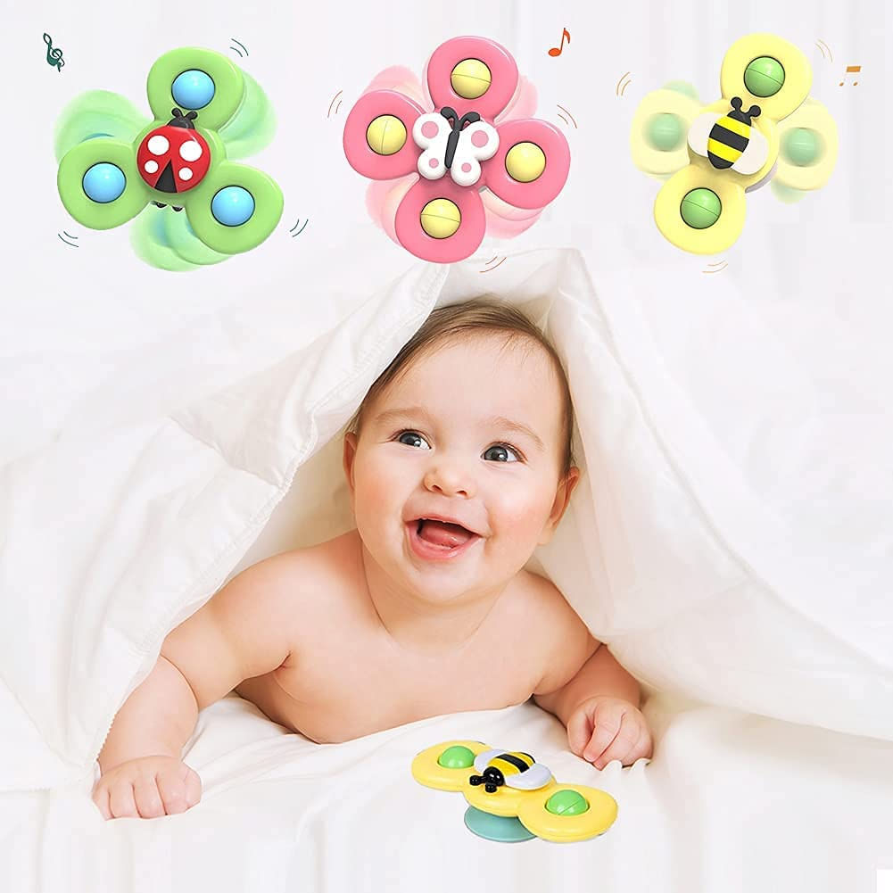 Ventosa Copa Spinner Brinquedos Giratórios De Sucção Para Crianças Aprendendo Brinquedos Para Brinquedos Sensoriais De 2-4 Anos De Idade Par